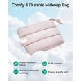 thumbnail image 3 of BAGSMART Small Makeup Bag, Puffy Portable Cosmetic Pouch with Charm Zipper, Water-Resistant Travel Organizer for Women, Black, 3 of 6