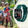 thumbnail image 4 of Opvise LED Electronic Watch Waterproof Adjustable Soft Silicone Strap Square Earth Dial s Casual Sports Digital Wristwatch Birthday Gift, 4 of 8