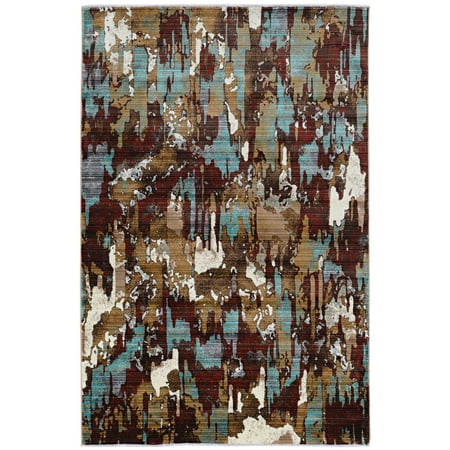 

Illusions Splash Beige And Burg 3 X 5