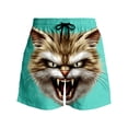 thumbnail image 5 of Purcolt Mens Swim Trunks Funny Cat Printed Beach Board Shorts Summer Athletic Running Shorts with Pockets, 5 of 6