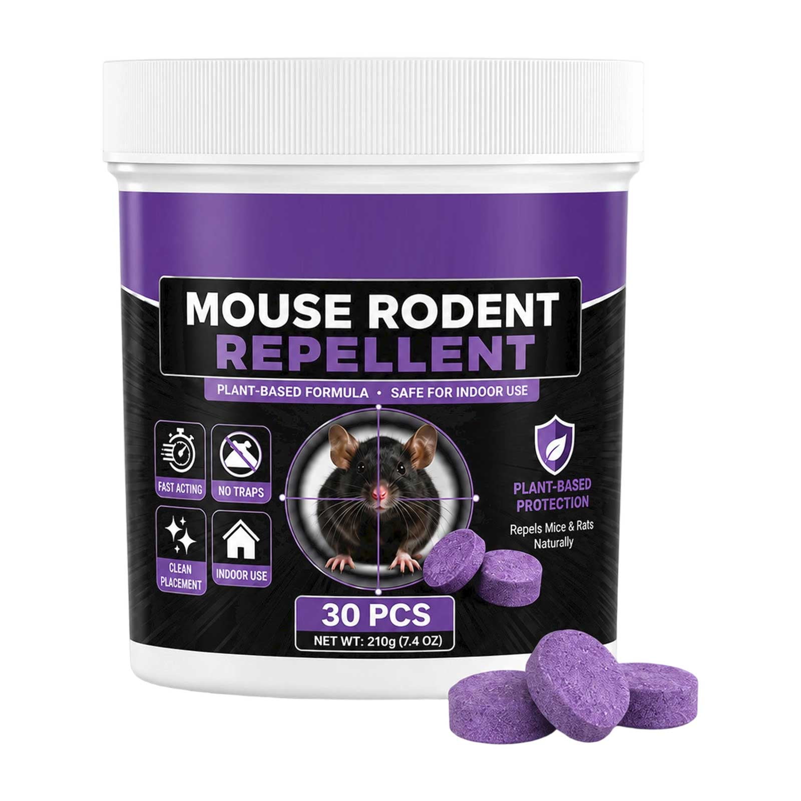Peppermint‑Infused Scent Bottles 30 Pack, Rodent Control for Mice Squirrels, Indoor & Outdoor Application