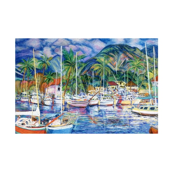 Trademark Fine Art Masters Fine Art Lahaina Marina Canvas Wall Art - 30x47