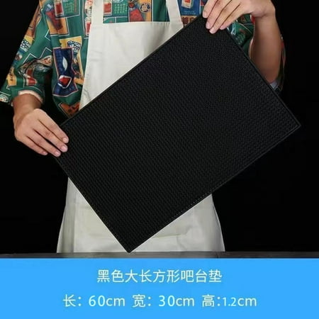 

VIRSY Mat Drain Mat Bar Mat Bar Coasters Wine Table Pvc Rubber Mat Square Insulation Pad Milk Tea Coasters Coffee Table Dish Drying