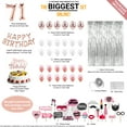 thumbnail image 2 of 71st Birthday Decoration Rose Gold with Silver Curtain, 71 Party Supplies, 71st Sash, 71 Cake Topper, 71st Photo Props, Cconfetti Balloons, 2 of 4