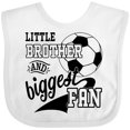 thumbnail image 3 of Inktastic Little Brother and Biggest Fan Soccer Player Boys Baby Bib, 3 of 4