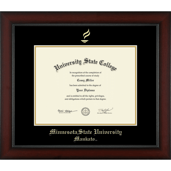 Minnesota State University, Mankato Diploma Frame, Document Size 11" x 8.5"