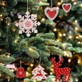 thumbnail image 3 of Juego de adornos de madera para árbol de Navidad, 24 piezas de 2,0'', adornos navideños de madera para manualidades de bricolaje para árbol de Navidad con caja de almacenamiento de madera, 3 of 5