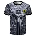 thumbnail image 2 of Camiseta de entrenamiento de fútbol de verano, edición especial de Brasil, camiseta de fútbol negra y gris de Jesús, camiseta de secado rápido para exteriores para niños y adultos, talla 6XL, 2 of 5