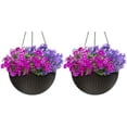 thumbnail image 3 of Sorbus Self-Watering Hanging Planter: Wicker Style, Espresso Brown, Large 2-Pack, 3 of 7
