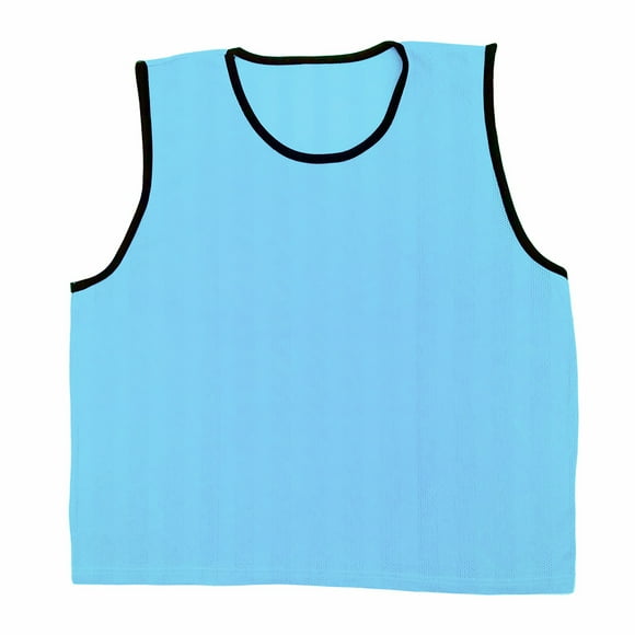 GoTEAM! Pro Pinnies d'Entraînement Sport en Maille Rayée - Adulte Bleu Clair