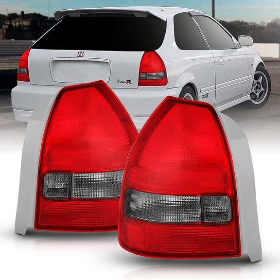 AmeriLite HONDA CIVIC 96-98 3DR TAIL LIGHTS RED/SMOKE