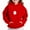 Red, variant on JUSLIO Girls Hoodies Fall/Winter Solid Color Hooded Sweatshirt Casual Athletic Long Sleeve Tops Sweatshirts Black(4 Years)