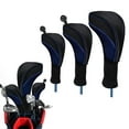 thumbnail image 4 of Hyasfey 3Pcs Golf Club Head Cover Mesh Golf Club Headcovers with Interchangeable No. Tags 3 4 5 6 7 X for Fairway Woods Driver Hybrids, 4 of 7