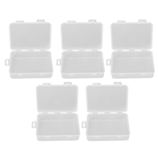 Caja de almacenamiento pequeña rectangular BuyWeek 5 piezas transparente