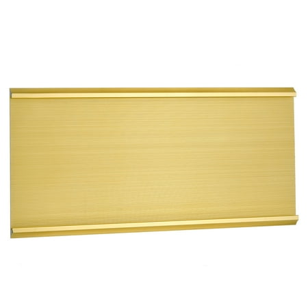 Uxcell 10.92 x 4.68inch Aluminum Name Plate Holder,4Pcs Wall Mount Sign Holder Gold Tone