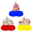 thumbnail image 2 of Cuadros Decorativos 3x Centro de nido de abeja 3D Decoración Cumpleaños infantil Fiesta de Navidad S Likrtyny embutido en tela, 2 of 7