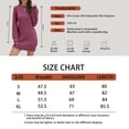 thumbnail image 5 of VENUZOR Long Sleeve Sweater Dress for Women 2026 Fall Ridded Kint Casual Mock Turtleneck Dress lightweight Puff Sleeve Sweater Dress Pullover, 5 of 6