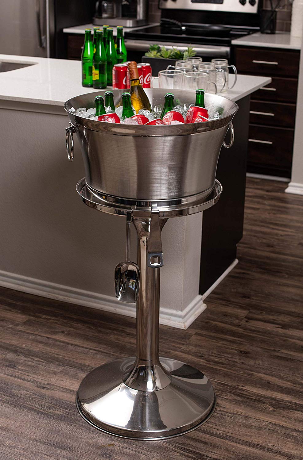BirdRock Home 18/8 Stainless Steel 30 Qt. Beverage Tub with Stand - Silver - image 2 of 9