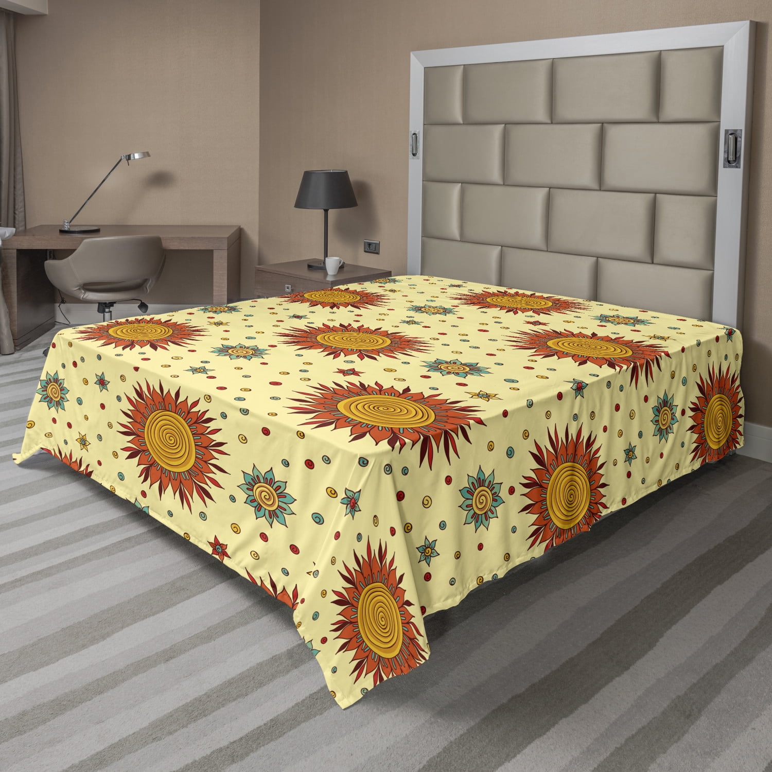 Ambesonne Harvest Flat Sheet Top Sheet Decorative Bedding 6 Sizes