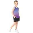 thumbnail image 4 of Purple Blue Gardient Glitter Vest Undershirt Tank Top Sleeveless Quick Dry 9-10Y, 4 of 7