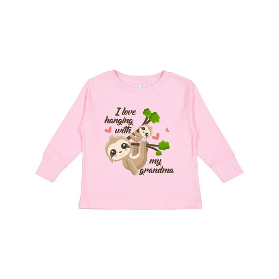 Inktastic Hanging With My Grandma Boys or Girls Long Sleeve Toddler T-Shirt