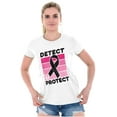 thumbnail image 3 of Detect Protect Breast Cancer Aware Womens Fitted Plus Size Graphic Tee Brisco Brands 2X, 3 of 5