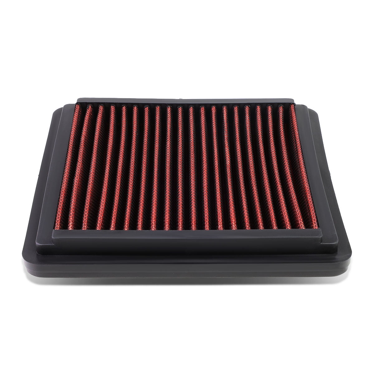 DNA Motoring AFPN-063-RD For 2006 to 2015 Honda Civic 1.3L 1.5L Hybrid Reusable & Washable Replacement High Flow Drop-in Air Filter (Red) 07 08 09 10 11 12 13 14