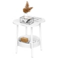 thumbnail image 5 of Fogcroll Small Coffee Table Flower Shaped Desktop Tea Table Modern Style End Table with 2-Tier Living Room Center Minimalist Display Smooth Surface, 5 of 13