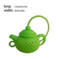 thumbnail image 3 of Advancent Infusor de té en forma de tetera, filtro de hojas de colores brillantes de silicona, operación Simple, colador de café, hogar, oficina, Teteras Verde Advancent HA077570-05, 3 of 6