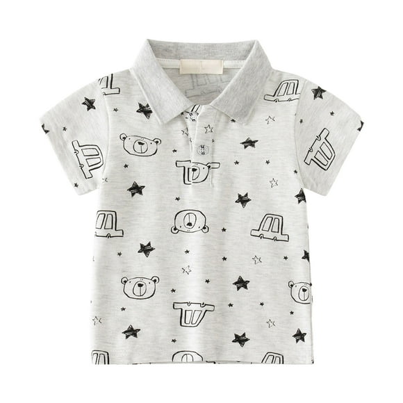 dmqupv Boy T Shirt Children Short-Sleeved Shirts Cute Shirts Cute Dinosaurs Children Shirts Cool For Boys And Girls Cartoons Print Grey,Size for 3-4 Years