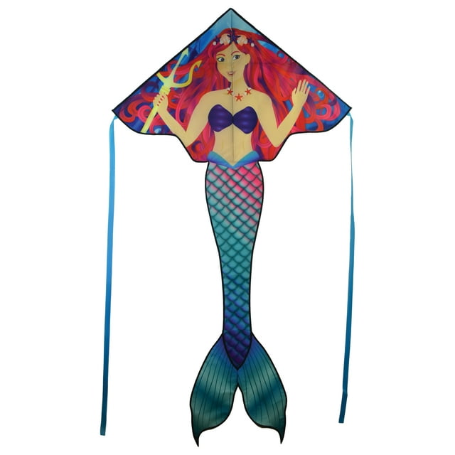 In the Breeze 3272 — Mermaid 45-inch Fly-Hi Kite - Fun, Easy Flying Kite for All Ages