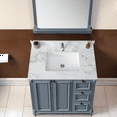thumbnail image 4 of Montary 37"x22"Bathroom Vanity Top,sintered stone carra white Barthroom Vanity Sink Tops with Rectangular Undermount Ceramic Sink with Vanity Backsplash, Single Faucet Hole Bathroom Vanity, 4 of 5