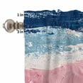 thumbnail image 4 of Pink Blue Curtain Valances Set Beige Gradient Ocean Wave Abstract Beach Coastal Kitchen Curtains 36&nbsp;inch Length Rod Pocket Valance and Tiers 3 Piece Set Small Bedroom Bathroom Laundry Decor, 4 of 9