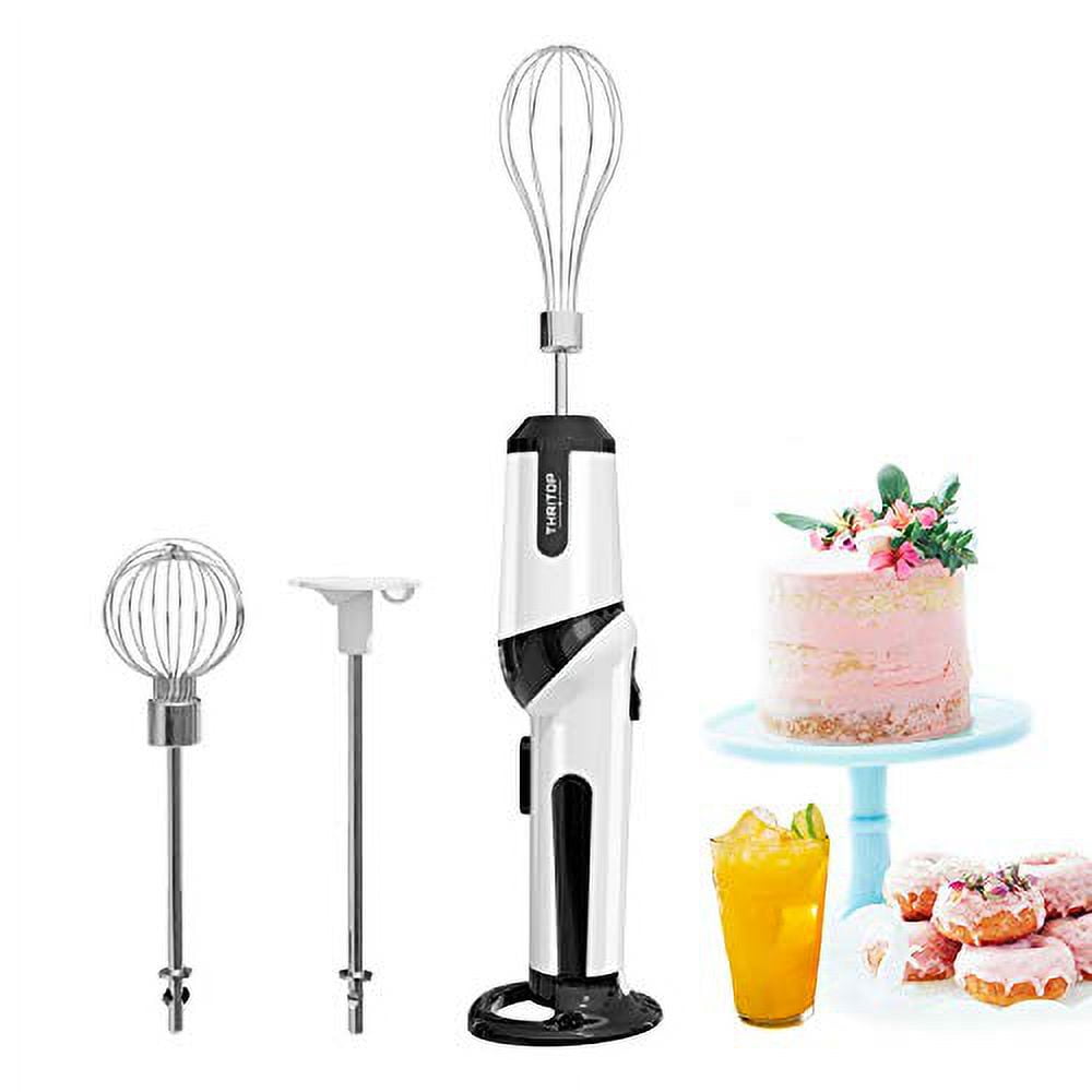 SEIWEI Electric Handheld Mixer with 2 Stirring Rods Household Electric Egg  Beater 3 Speed Modes for Whipping Mixing Pudding Cookies Cakes Batters USB