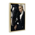 thumbnail image 4 of Stupell Industries Fashionable Equestrian Girl People Painting Gold Floater Framed Canvas Art Print Wall Art, 21 x 31, 4 of 10