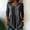Black, variant on Linen Peplum Tops for Women Summer 3/4 Sleeve V Neck Babydoll Tunic Striped Blouses Flowy Breathable Loose Fit Summer Vacation Beach Shirts