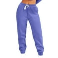 thumbnail image 6 of Black and Friday Deals Idoravan Sweatsuits 2pcs Sets Womens Clearance Women's Drop Shoulder Sleeves Solid Loose Sweater Long Sleeve Round Neck Tops/Shirt Set Purple L, 6 of 7