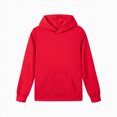 thumbnail image 2 of KPOPLK Solid Hoodies for Girls Long Sleeve Cute Hooded Sweatshirt with Pockets Kids Girl Pullover Tops Red,Size 7-8 Years, 2 of 5