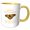 Yellow/White, variant on 3drose, Minnesota Territory Butterfly the Monarch, 15oz Two-tone Yellow Mug