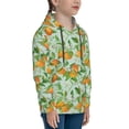 thumbnail image 3 of Lsque Tangerine Patten Youth Hoodie Sweatshirt Pullover with Kangaroo Pocket Boys and Girls Hoodie Warm Hoodie for Kids-Small, 3 of 6