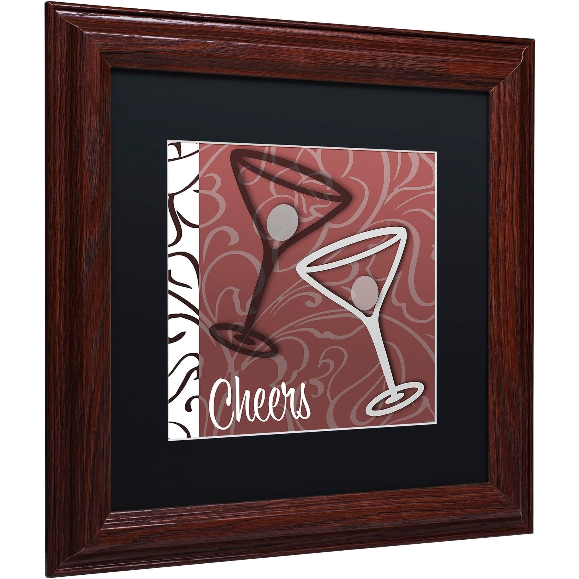 Trademark Fine Art "Cheers I" Canvas Art by Color Bakery Black Matte, Wood Frame