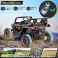 thumbnail image 3 of HHVEL 2 Seater Ride on Car with Remote, 12V Electric Car with 800W Motors, Remote Control, Bluetooth, Spring Suspension, LED Light,Black., 3 of 8