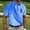 Blue, variant on Fnnxeal Mens Golf Polo Shirt Collared Print Casual Button Summer Short Sleeves Blue Polo Shirts for Men Size L