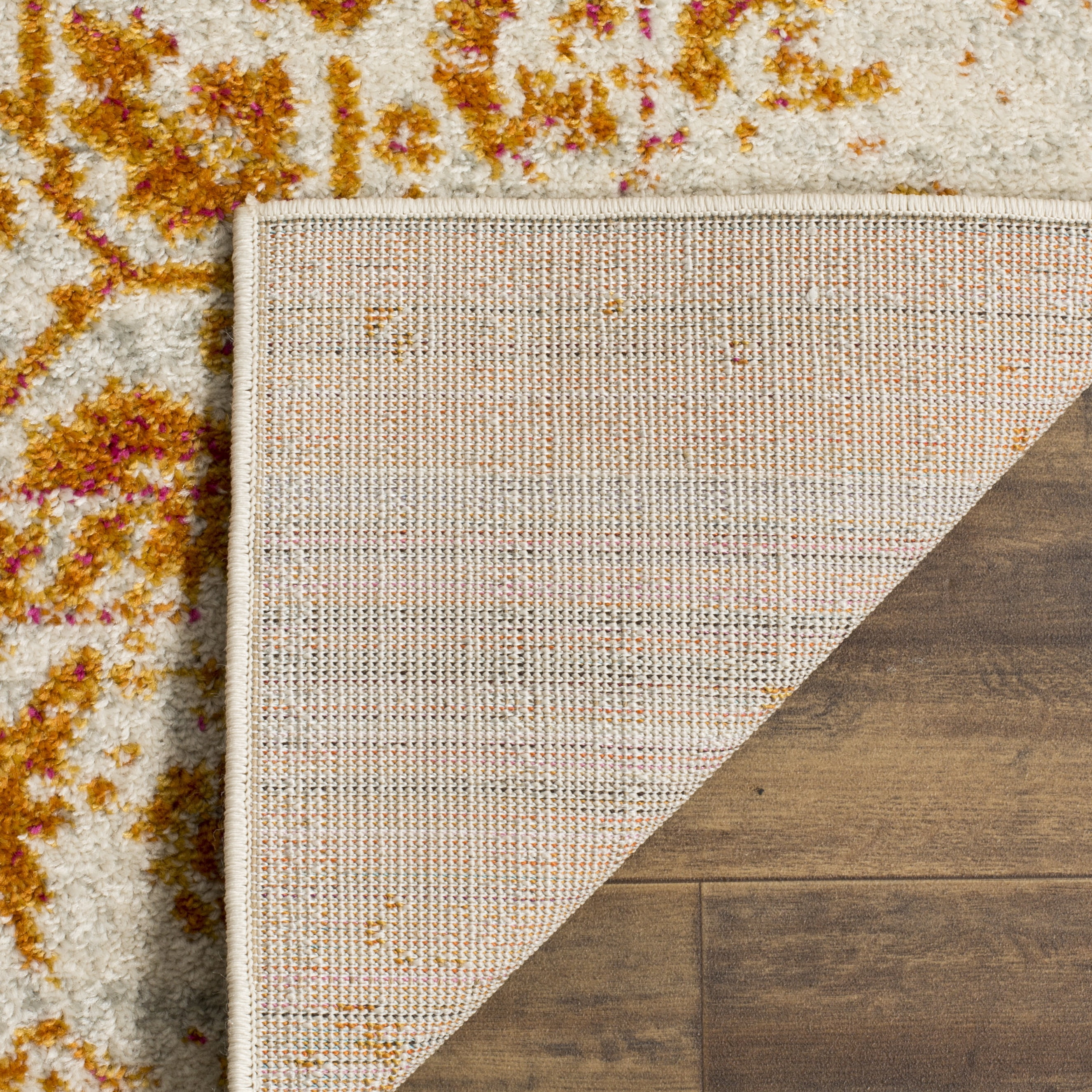 Safavieh Madison Fleur Abstract Area Rug, Cream/Orange, 3' x 5'