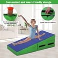 thumbnail image 5 of CL.HPAHKL Incline Gymnastics Mat, 34”x24”x14” Folding Exercise Mat for Tumbling, Cheese Wedge Mat for Kids Home Training Exercise Workout, 5 of 7
