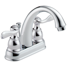 Delta Lavatory Faucet Low Lead Two Handle 7 1 4 H Arc Spout