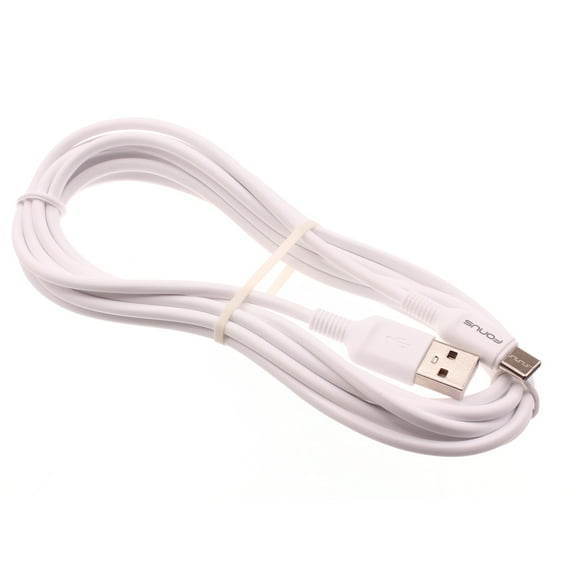 10ft USB-C Cable For Verve Connect, ZMax 11 - Type-C Charger Cord Power Wire USB Long Fast Charge Sync High Speed White for Consumer Cellular Verve Connect, ZMax 11