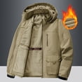 thumbnail image 2 of uikmnh Mens Winter Jacket Winter New Men'S Jackets Fall and Winter New Plus Size Padded and Thickened Winter Jacket Size:3XL, 2 of 6