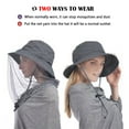 thumbnail image 3 of Anti-Mosquito Mask Hat Net Mesh Head Face Protector, IC ICLOVER Insect Bee Mosquito Bug Resistant Sun Hat Safari Hat Without UV Protection for Travel Camping Pasture, Gray, 3 of 13