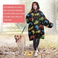 thumbnail image 4 of Wearable Oversized Blanket,Multicolor Controllers Games Icons Black Pattern Wearable Blanket Hoodie for Adults,Cozy Hooded Blankets with Super Pockets,Super Warm Fuzzy Pullover for Women & Men, 4 of 6